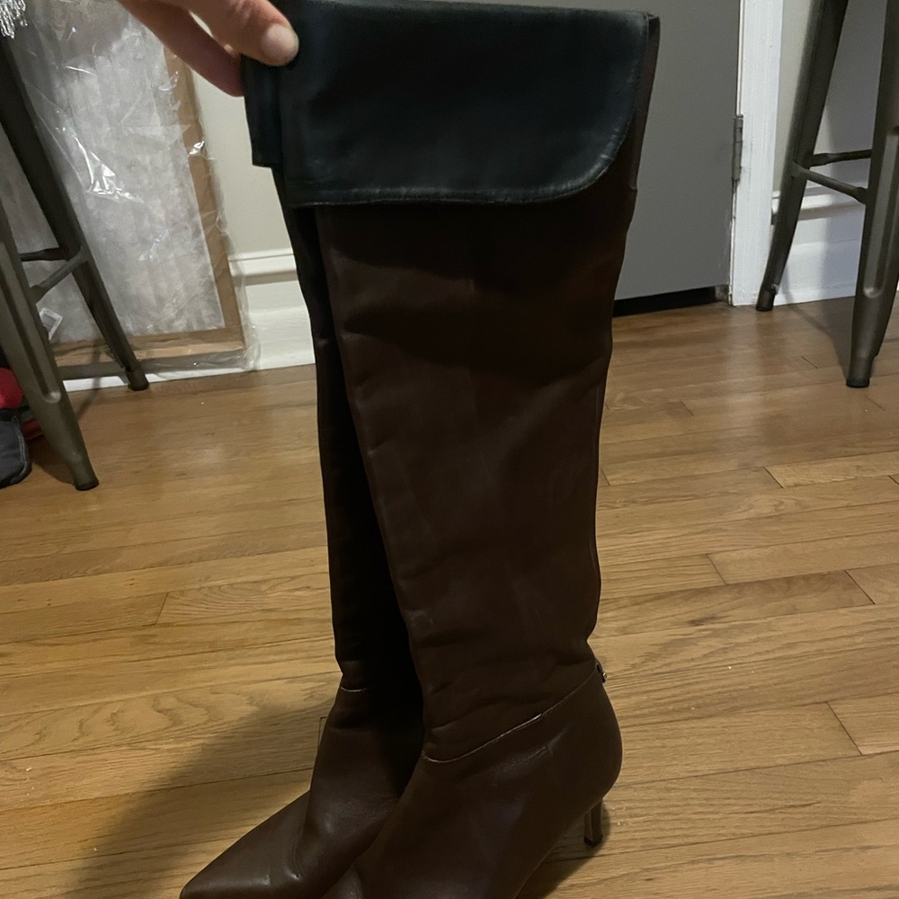 Calvin Klein knee high leather boots